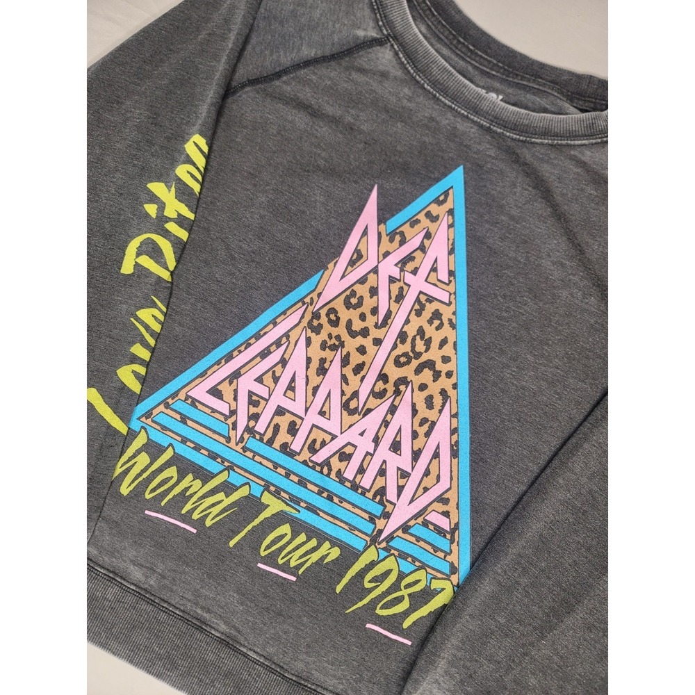 Recycled Karma Def Leppard Sweatshirt World Tour 1987 Gray M